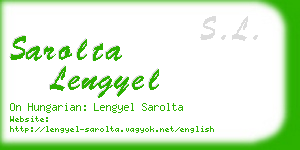sarolta lengyel business card